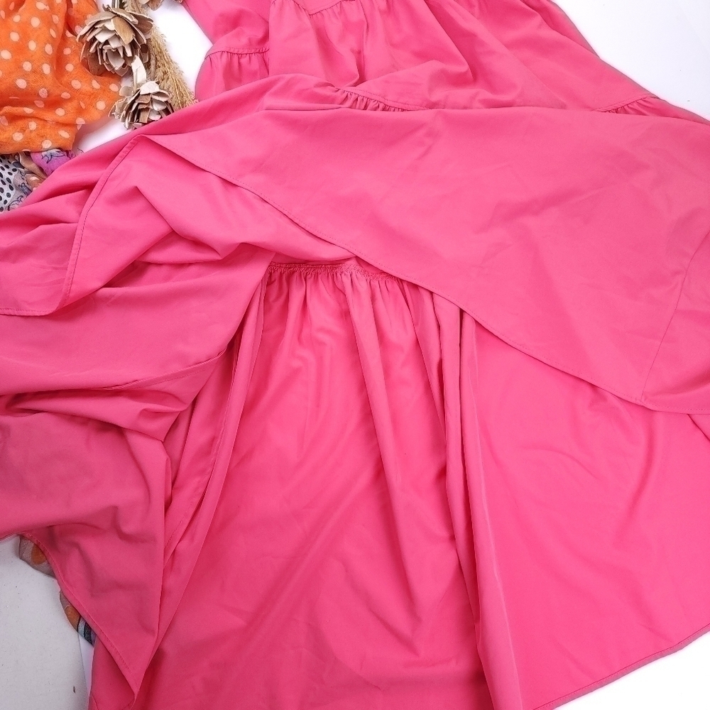 🔴 Tommy Hilfiger Pink Maxi Dress Sz 10 - Picture 9 of 10